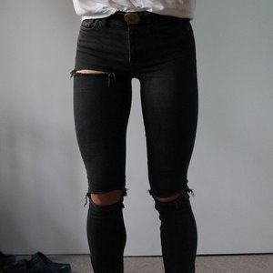 Madewell Black 9" High Riser Skinny Skinny Jeans, Size 27T